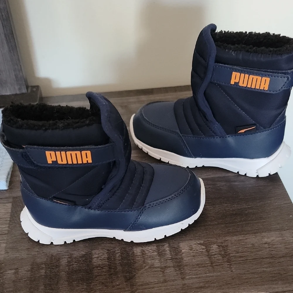 Puma Kids Navy Winter Boots